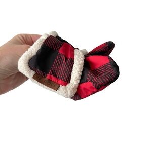 JJ Cole Red and Black Plaid Baby Boots 0-6 Months